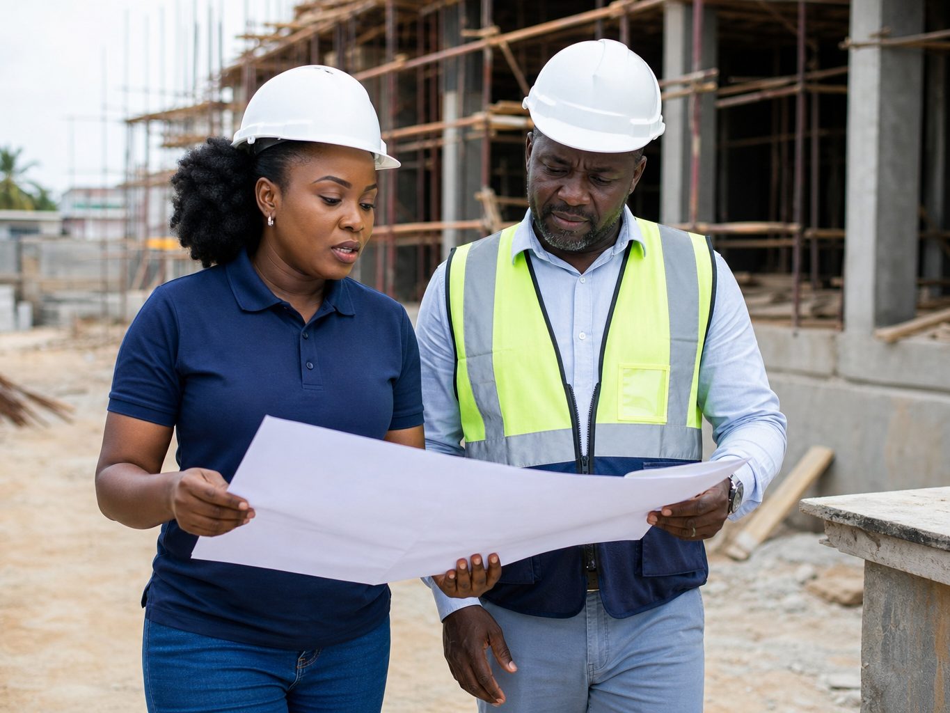 Project delivery on a Ghana construction site